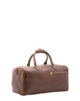Borsa da viaggio unisex in vera pelle 100% cotone 4311-TESTA DI MORO Alessia Firenze