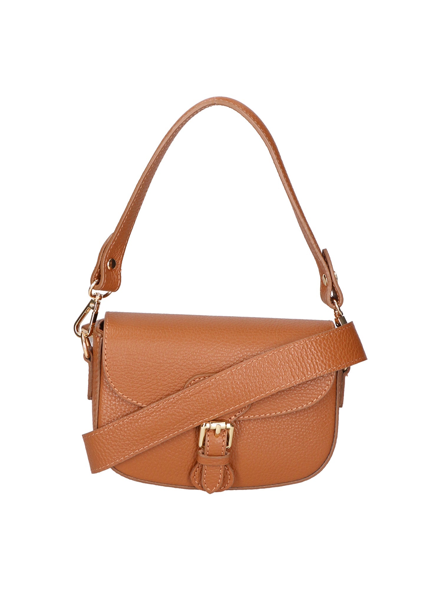 Viktoria Borsa a spalla da donna Vera pelle 06526-D17 CUOIO SCURO Chiara Ferretti