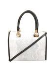 Edna Borsa a bauletto da donna Pelle e camoscio stampato croco 80044-018 GRIGIO MEDIO Chiara Ferretti