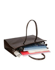 Eugenia Damenhandtasche aus echtem Leder, hergestellt in Italien, 29 x 40 x 10 cm