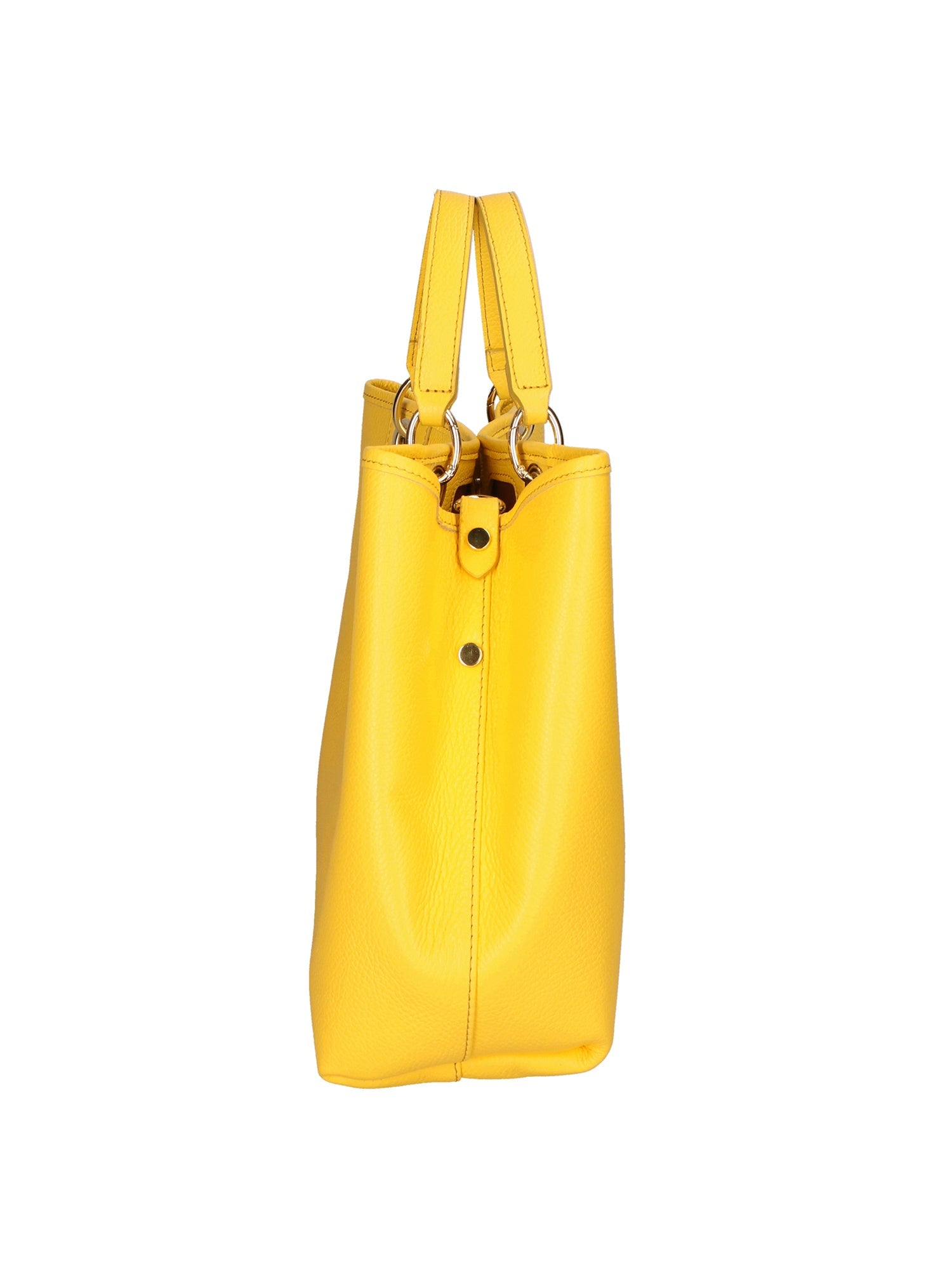 Azurite Borsa a mano da donna 100% pelle 06105-D64 GIALLO YELLOW Chiara Ferretti