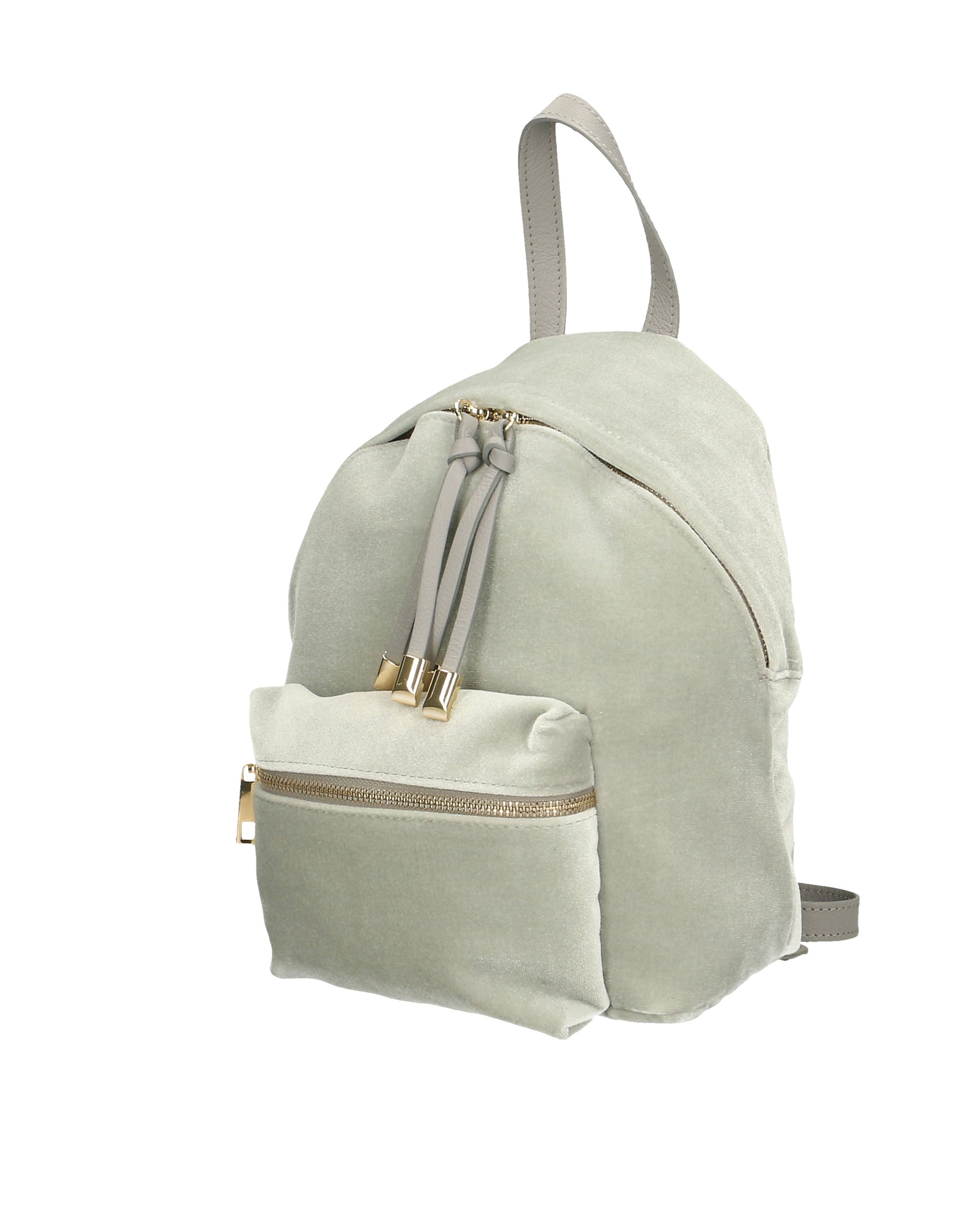 Belluno 8933-GRIGIO Zaino da donna in velluto Chiara Ferretti