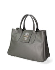 Ascoli Borsa a mano da donna Pelle stampata cocco 7718-D27 CENERE Chiara Ferretti
