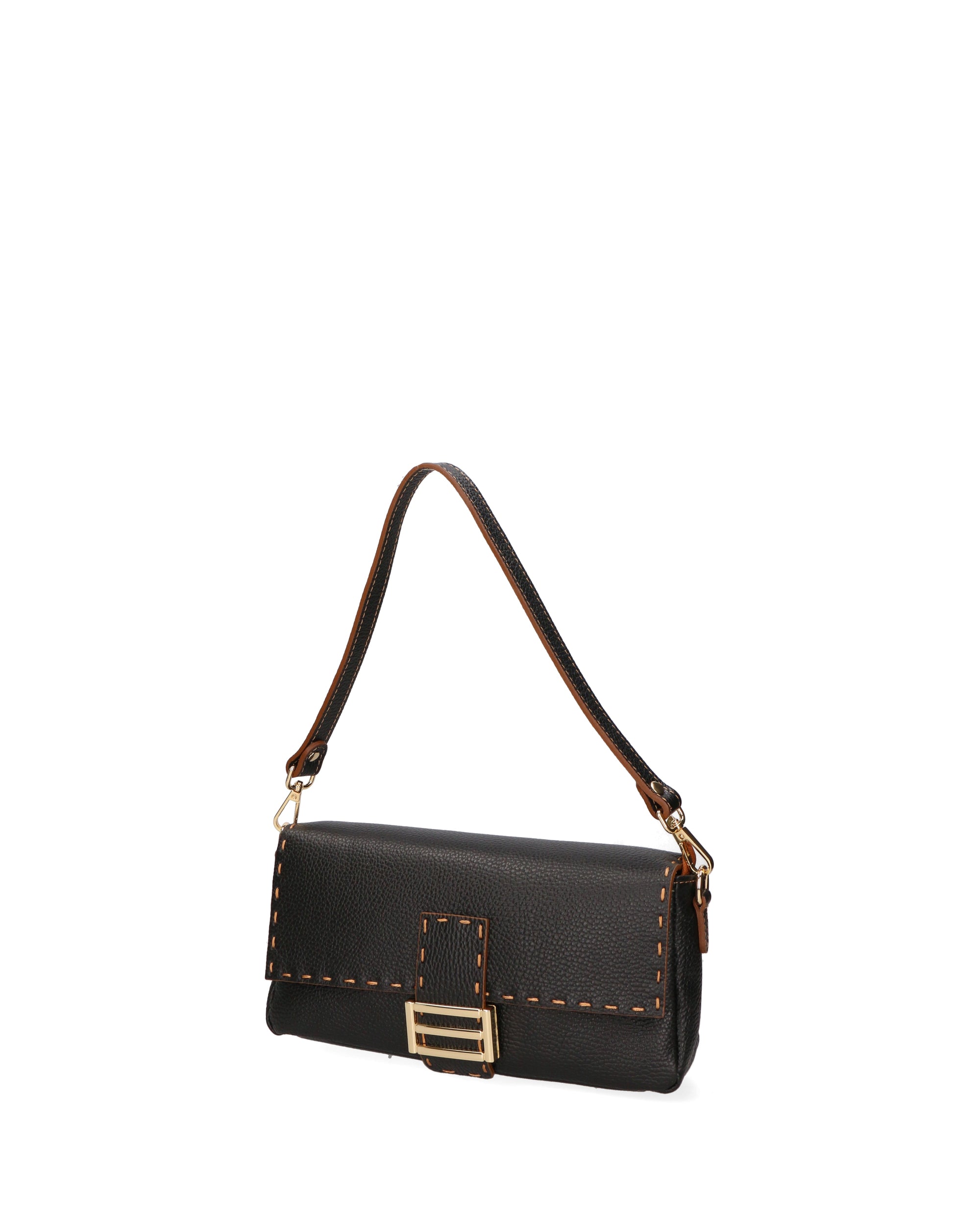 Wally Borsa a spalla da donna Vera pelle 06869-D28 NERO Chiara Ferretti