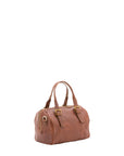 Borsa a bauletto unisex in vera pelle 100% cotone 4528-MARRONE Alessia Firenze