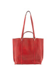 Borsa a spalla unisex in vera pelle Made in Italy 4610-ROSSO Alessia Firenze