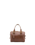 Borsa a bauletto unisex in vera pelle 100% cotone 4528-TESTA DI MORO Alessia Firenze