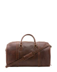 Borsa da viaggio unisex vera pelle 100% cotone 4038-TESTA DI MORO Alessia Firenze