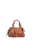 Damen-Schultertasche aus echtem Leder, hergestellt in Italien, 25 x 15 x 10 cm