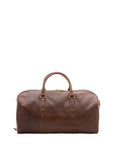 Borsa da viaggio unisex in vera pelle 100% cotone 4514-TESTA DI MORO Alessia Firenze