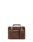Borsa a mano unisex in vera pelle Made in Italy 4506-TESTA DI MORO Alessia Firenze