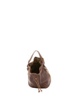 Borsa a secchiello unisex in vera pelle 100% cotone 4535-TESTA DI MORO Alessia Firenze