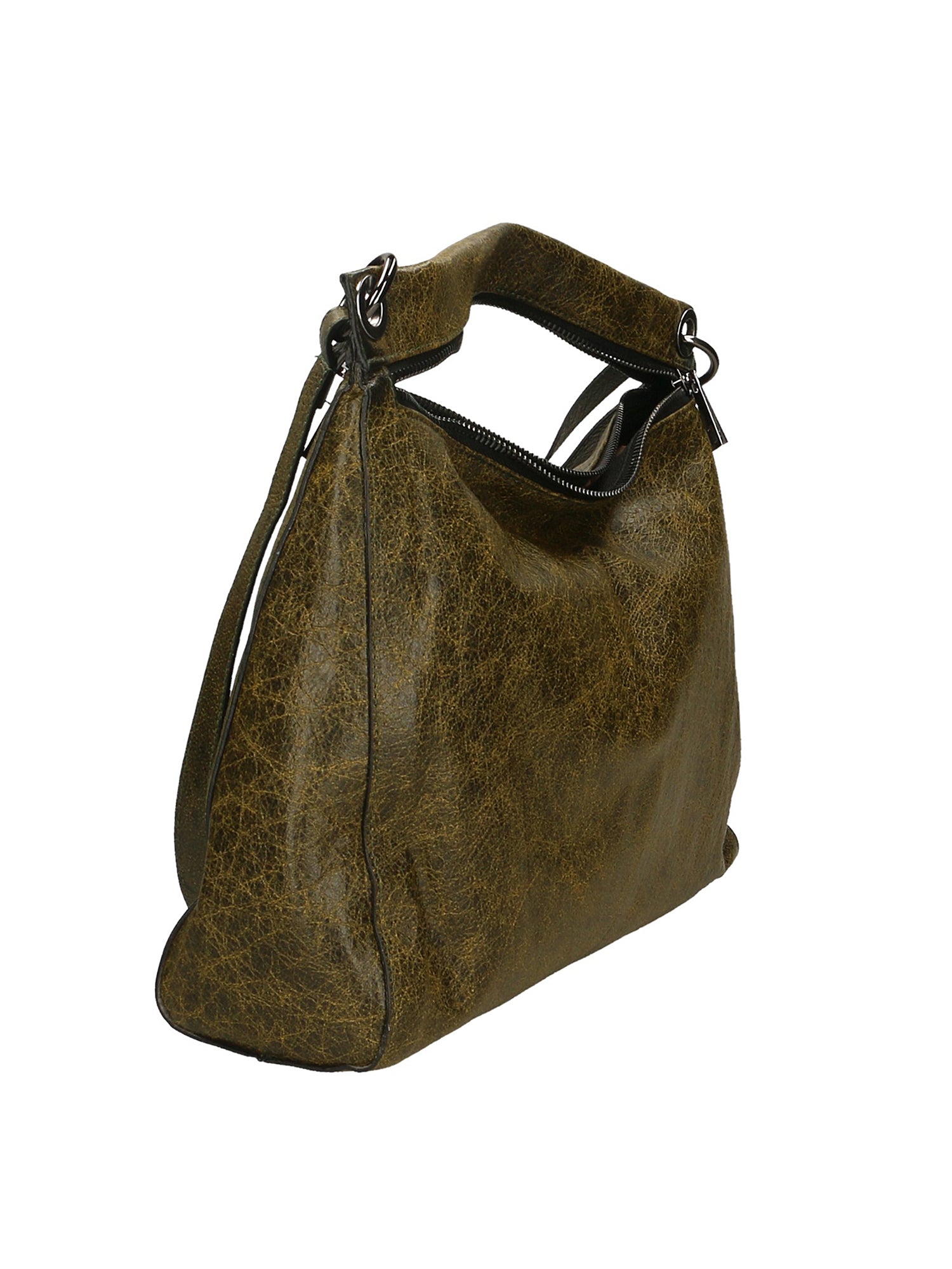 Ondina Borsa a spalla da donna Vera pelle 6569-VERDE GREEN Chiara Ferretti