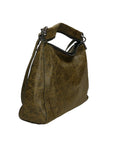 Ondina Borsa a spalla da donna Vera pelle 6569-VERDE GREEN Chiara Ferretti