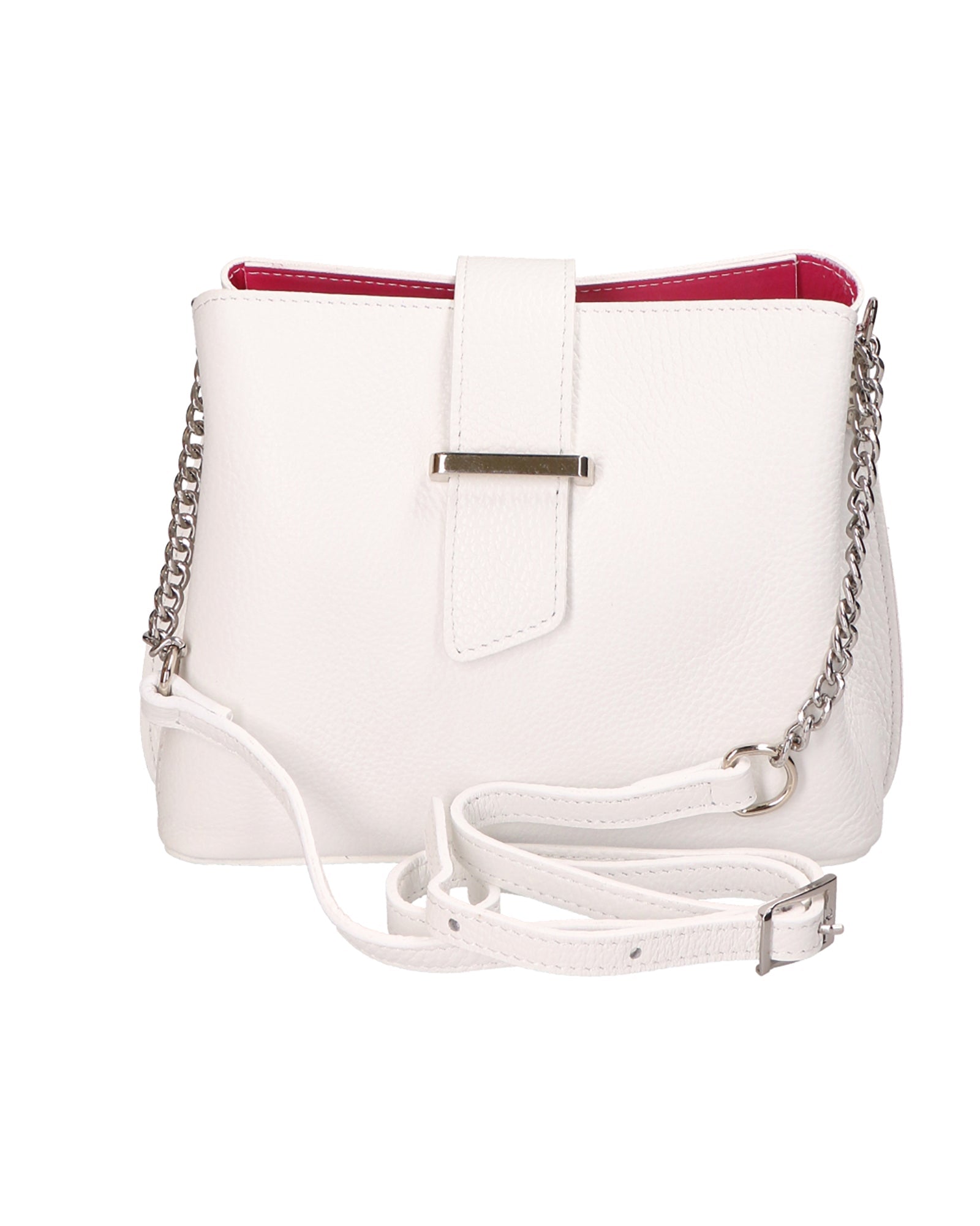 Eridana Borsa a tracolla da donna Vera pelle 1137-BIANCO Chiara Ferretti