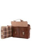 Borsa a mano unisex in vera pelle Made in Italy 4575-MARRONE Alessia Firenze
