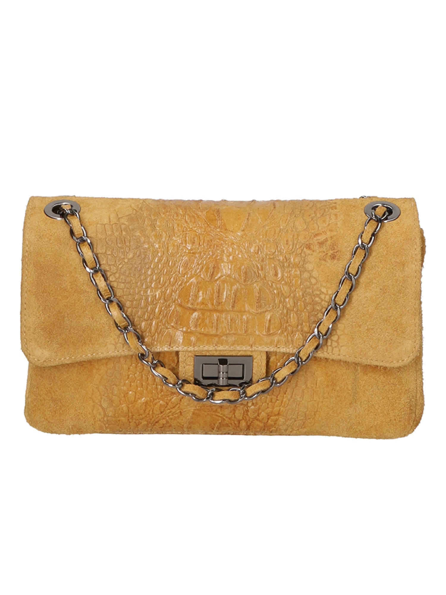 Edvige Borsa a spalla da donna Pelle Croco Stampata 80045-CUOIO Chiara Ferretti