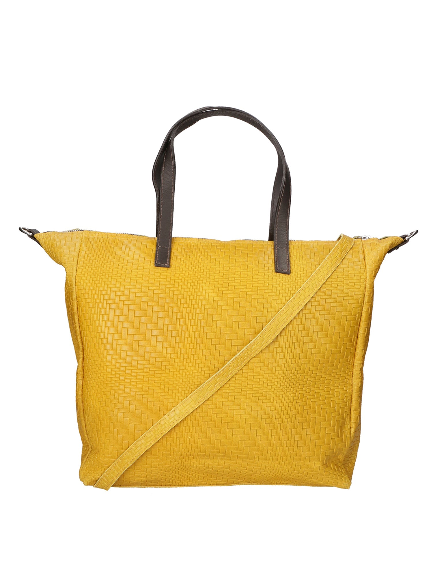 Emerenziana Borsa a spalla da donna Vera pelle 80058-GIALLO Chiara Ferretti