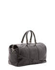 Borsa da viaggio unisex vera pelle 100% cotone 4546-NERO Alessia Firenze