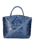Enza Borsa a mano da donna Vera pelle 8007023FBG-012 BLU JEANS Chiara Ferretti