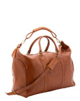 Borsa da viaggio unisex in vera pelle 100% cotone 4046-MIELE Alessia Firenze