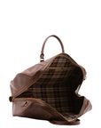 Borsa da viaggio unisex vera pelle 100% cotone 4038-TESTA DI MORO Alessia Firenze