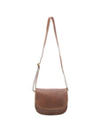 Borsa a tracolla da donna 100% vera pelle 4582-TESTA DI MORO Alessia Firenze