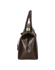 Federica Borsa a mano da donna Vera pelle 9106-TMORO DARK BROWN Chiara Ferretti