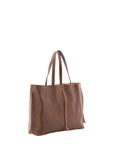 Borsa a mano unisex vera pelle Made in Italy 4611-TESTA DI MORO Alessia Firenze