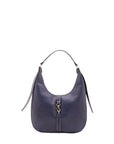Borsa a spalla da donna 100% vera pelle 4607-BLU Alessia Firenze