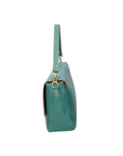 Walda Damen-Schultertasche aus echtem Leder, hergestellt in Italien, 34 x 17,5 x 10 cm