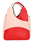 Iside Borsa a mano da donna 100% pelle 05793-D58 ROSSO + D13 ROSA Chiara Ferretti
