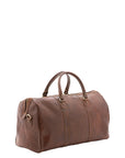 Borsa da viaggio unisex in vera pelle 100% cotone 4039-TESTA DI MORO Alessia Firenze