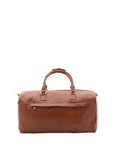 Borsa da viaggio unisex in vera pelle 100% cotone 4311-MARRONE Alessia Firenze