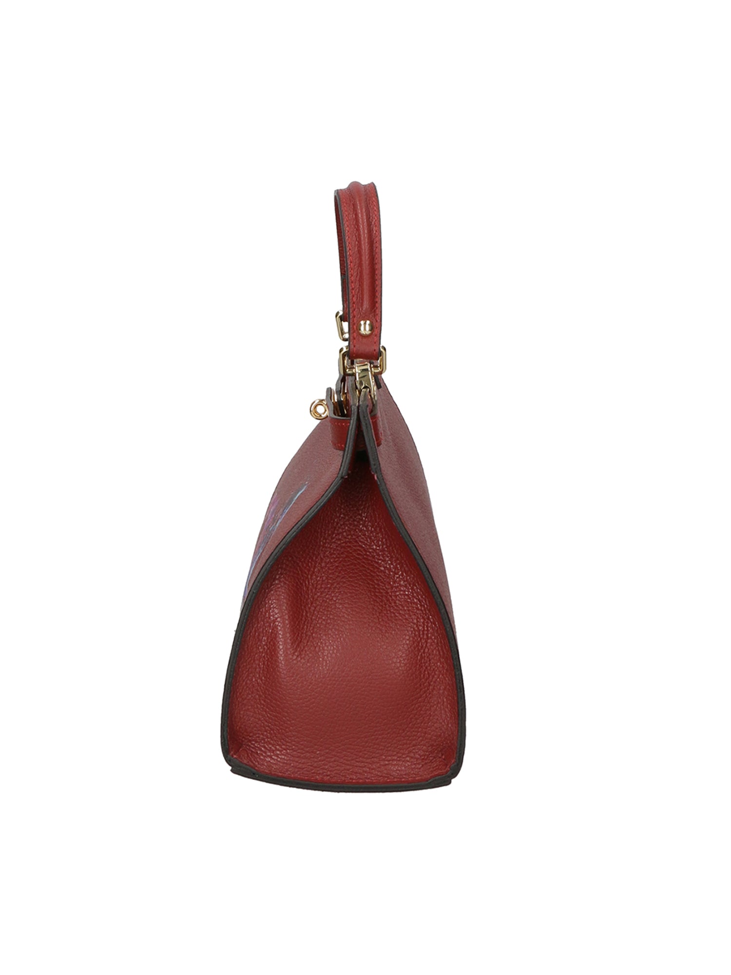 Nina Borsa a mano da donna 100% pelle 04263-D10 ROSSO SCURO DARK RED Chiara Ferretti