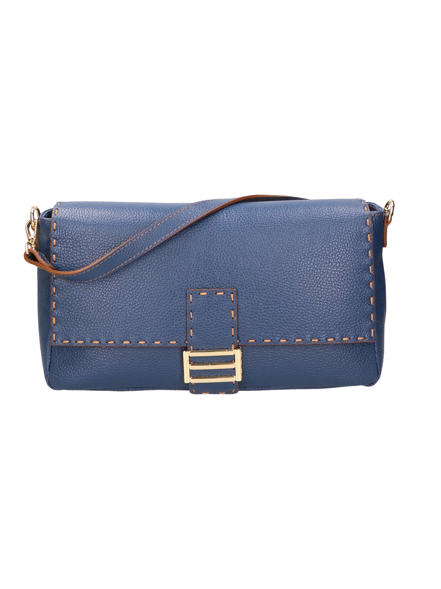 Walda Borsa a spalla da donna Vera pelle 06868-D24 BLU Chiara Ferretti