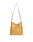 Carmine Borsa a spalla da donna Vera pelle 05442-LU36 SENAPE Chiara Ferretti