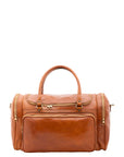 Borsa da viaggio unisex in vera pelle 100% cotone 4045-MIELE Alessia Firenze