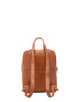 Zaino unisex in vera pelle Made in Italy 100% cotone 4592-MIELE Alessia Firenze