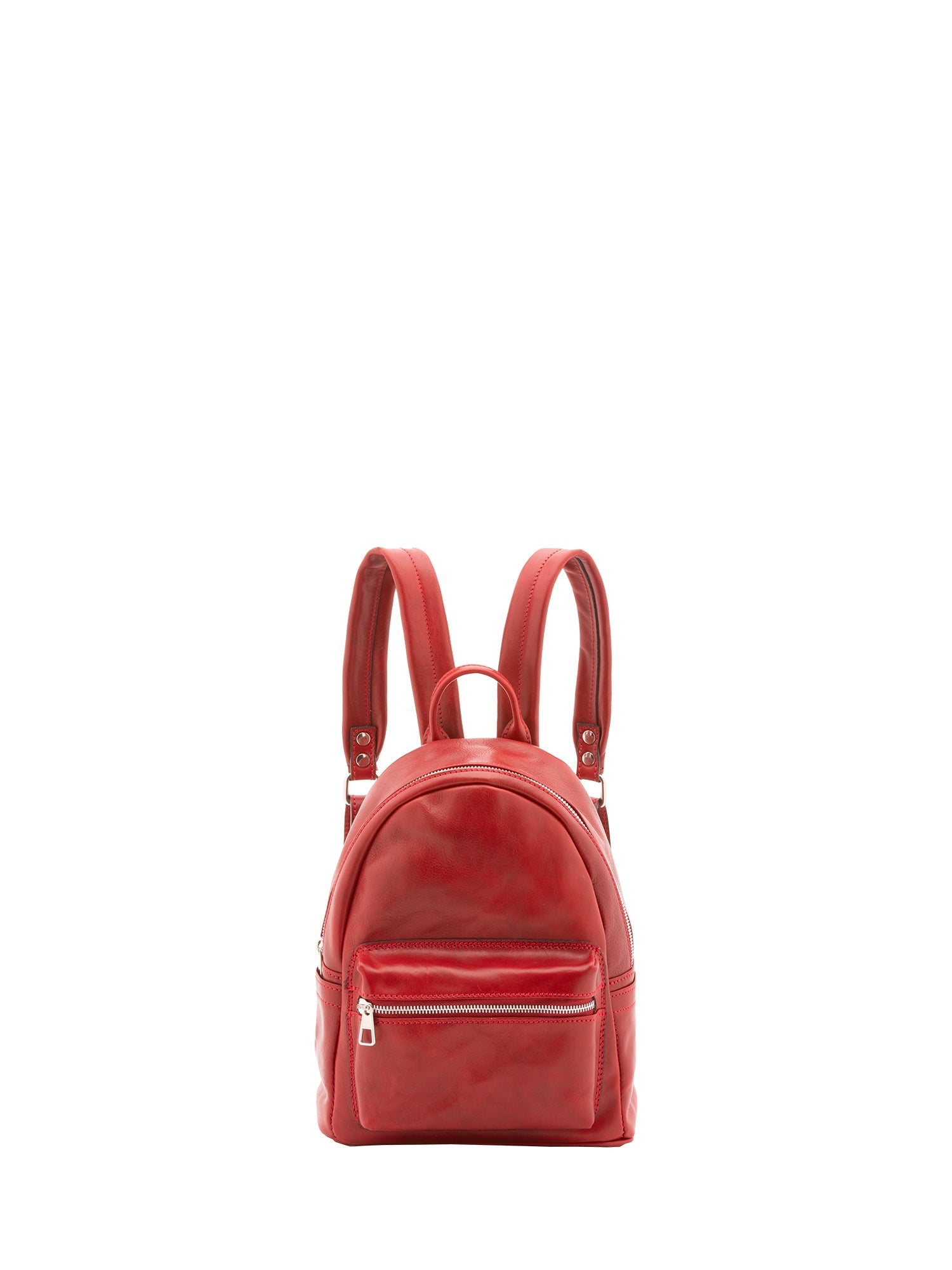 Zaino unisex in vera pelle 100% cotone 4460-ROSSO Alessia Firenze