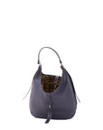 Borsa a spalla da donna 100% vera pelle 4607-BLU Alessia Firenze