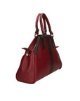 Emeraude Borsa a mano da donna Vera Pelle 6710-BORDO+NERO Chiara Ferretti
