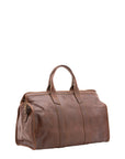 Borsa da viaggio unisex in vera pelle 100% cotone 4091-TESTA DI MORO Alessia Firenze