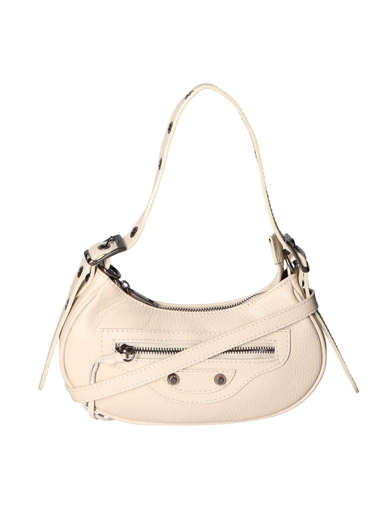 Galatea Borsa a spalla da donna Vera pelle 05708-D37 LATTE MILK Chiara Ferretti
