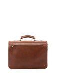Borsa a mano unisex vera pelle Made in Italy 4015-MARRONE Alessia Firenze