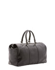 Borsa da viaggio unisex vera pelle 100% cotone 4546-NERO Alessia Firenze