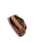 Pochette unisex in vera pelle Made in Italy 4401-MARRONE Alessia Firenze