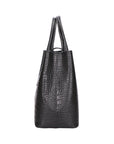 Letizia Borsa a mano da donna Pelle stampata croco 06542-NERO Chiara Ferretti