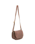 Borsa a tracolla da donna 100% vera pelle 4582-TESTA DI MORO Alessia Firenze