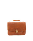 Borsa a mano unisex in vera pelle Made in Italy 4017-MIELE Alessia Firenze